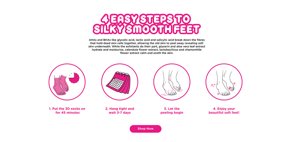 4 Steps to silk smooth feet with Milky Foot